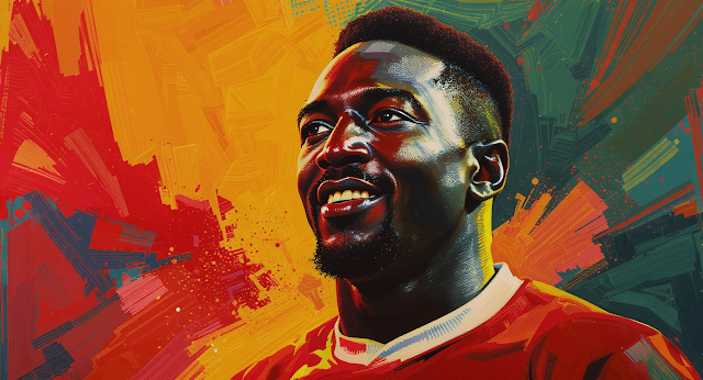 A vibrant abstract portrait of Pel featuring dyn 1757662114073