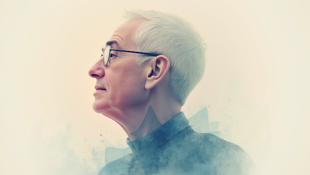 Abstract portrait of Forster Friess in soothing pa 1750310222310