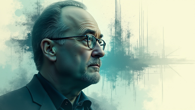 An abstract portrait of C Wright Mills embodying 1750079825256