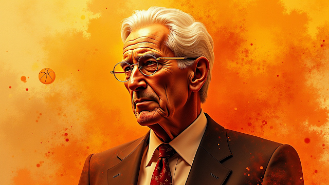 An abstract portrait of John Wooden symbolizing h 1750166474564