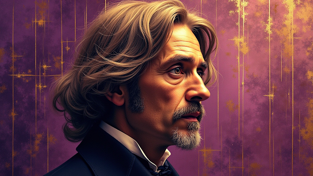 An abstract portrait of Ralph Waldo Emerson featur 1750294143299