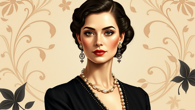 batch An Art Nouveau portrait of Coco Chanel featuring 1753836530712