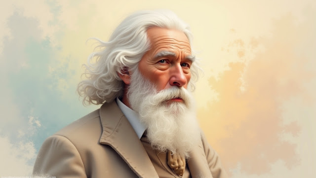 batch An Impressionist portrait of Walt Whitman with sof 1753837621828