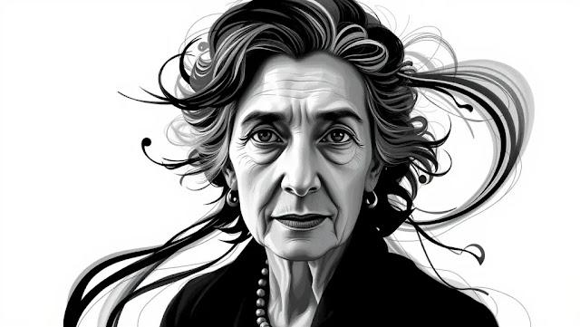 batch An abstract portrait of Nadine Gordimer in contras 1751876058347