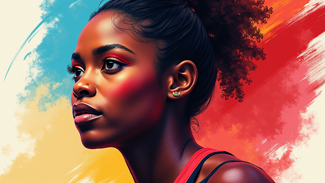 A conceptual abstract portrait of Gabby Douglas c 1740840984374