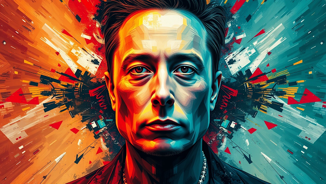 A conceptual abstract representation of Elon Musk 1740834893520