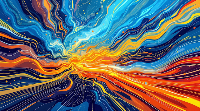 A dynamic abstract image depicting the essence of 1743149180767