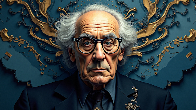 A sophisticated abstract portrait of Jacob Bronows 1743555190251