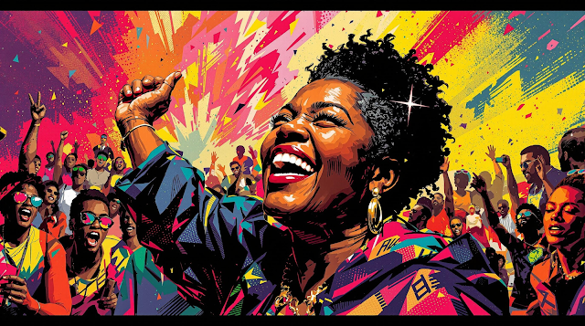 A vibrant illustration capturing Maya Angelou part 1742278490216