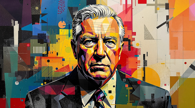 Abstract portrait of Vince Lombardi capturing his 1758119680129