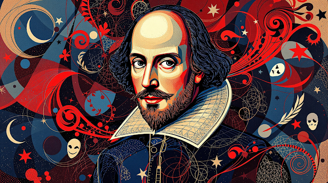 Abstract portrait of William Shakespeare in a mode 1760684808322