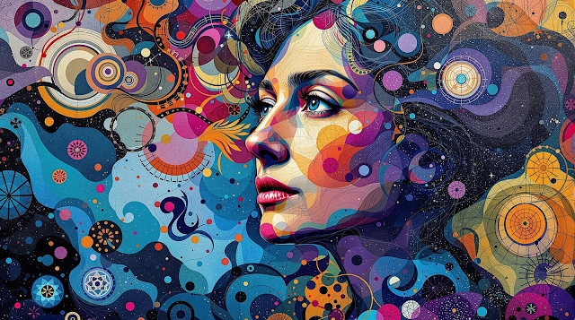 An abstract artistic representation of Anne Freud 1742794415512