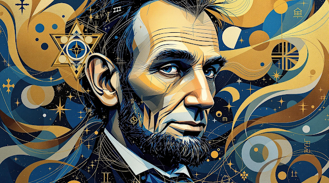 An abstract modern portrait of Abraham Lincoln hi 1745306949231