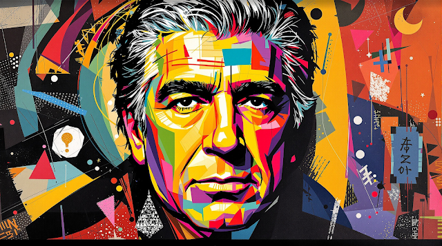 An abstract portrait of Aristotle Onassis featuri 1760015801386