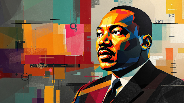 An abstract portrait of Martin Luther King Jr emb 1760263512655