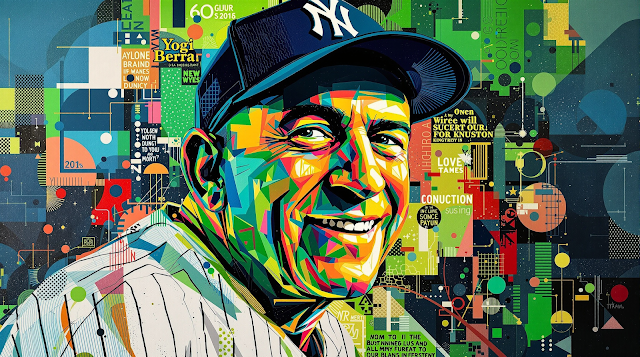 An abstract portrait of Yogi Berra highlighting h 1759367020075 1