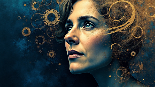 An artistic abstract portrait of Helen Keller her 1743555969080