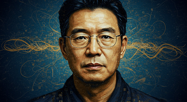 An intricate portrait of Kim Young oak surrounded 1743634048264
