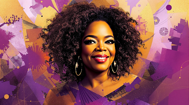 A modern abstract portrait of Oprah Winfrey expre 1763811103350