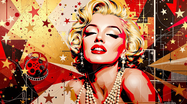 An abstract modern art portrait of Marilyn Monroe 1761310619759