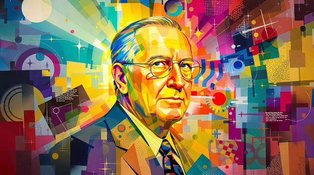 An abstract modern portrait of Norman Vincent Peal 1761910380785