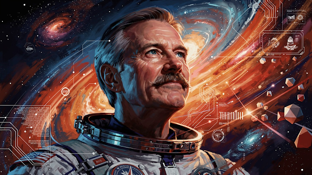 A modern abstract portrait of Chris Hadfield emph 1765173715611