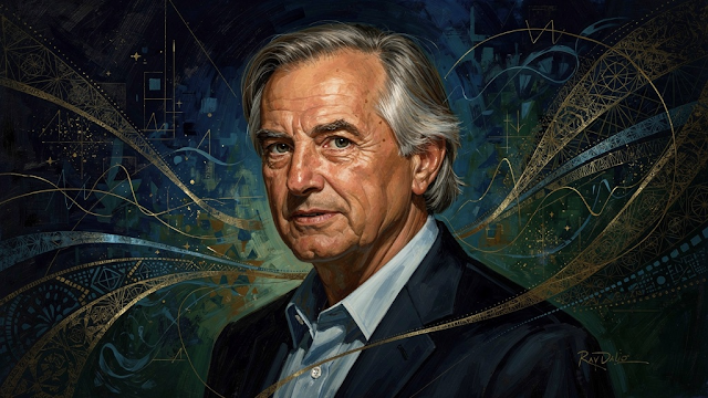 An abstract portrait of Ray Dalio capturing his e 1765159137950